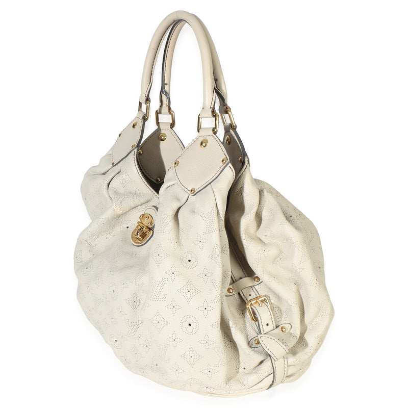 Louis Vuitton Beige Monogram Mahina Xl Hobo Beige; Neutral Leather Handbag