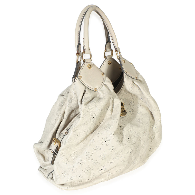 Louis Vuitton Beige Monogram Mahina Xl Hobo Beige; Neutral Leather Handbag