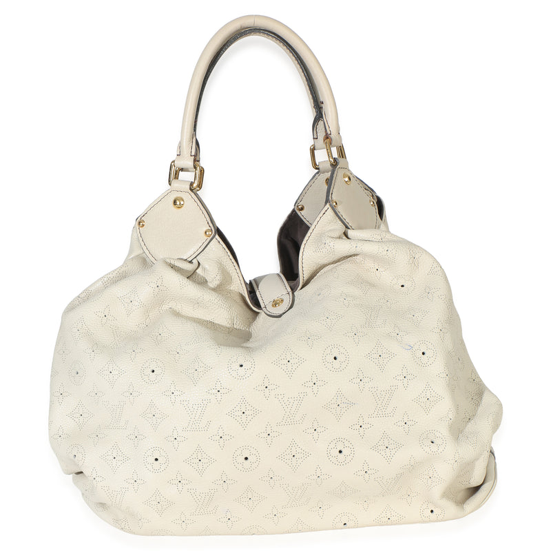 Louis Vuitton Beige Monogram Mahina Xl Hobo Beige; Neutral Leather Handbag