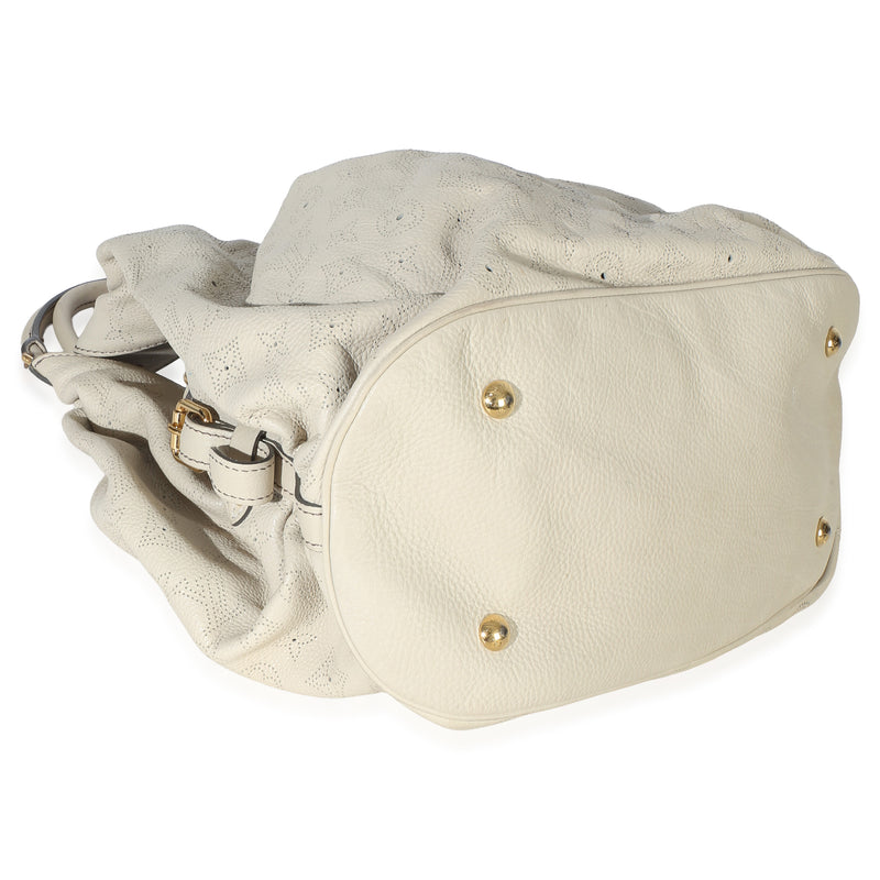 Louis Vuitton Beige Monogram Mahina Xl Hobo Beige; Neutral Leather Handbag