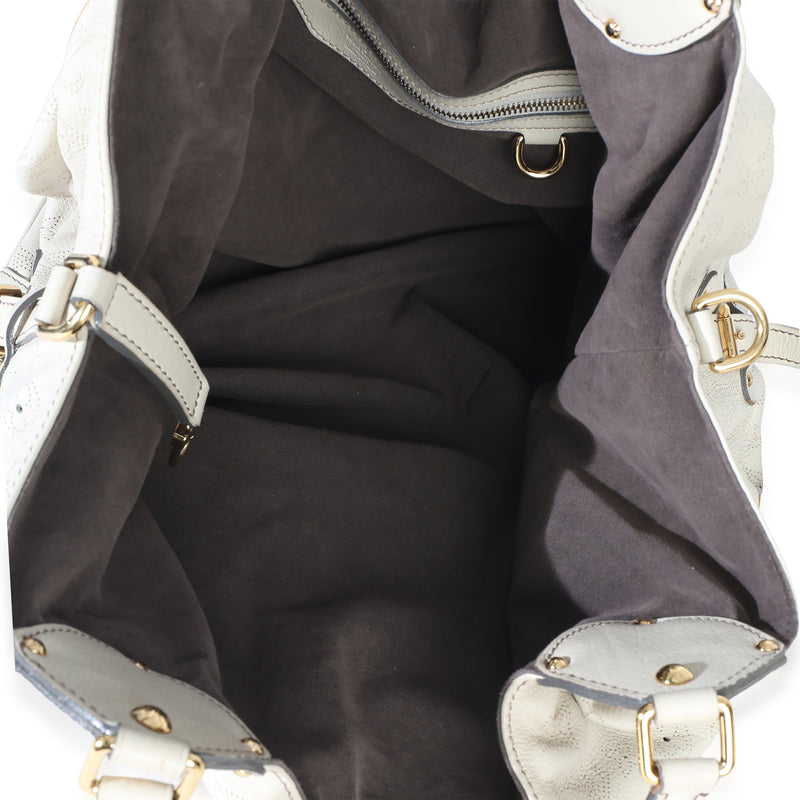 Louis Vuitton Beige Monogram Mahina Xl Hobo Beige; Neutral Leather Handbag