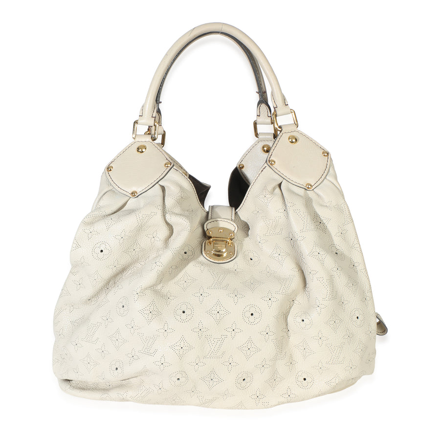 Louis Vuitton Beige Monogram Mahina Xl Hobo Beige; Neutral Leather Handbag