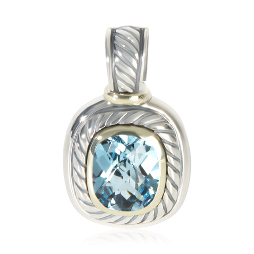 David Yurman Yellow Gold & Sterling Silver Topaz Albion Pendant 14k