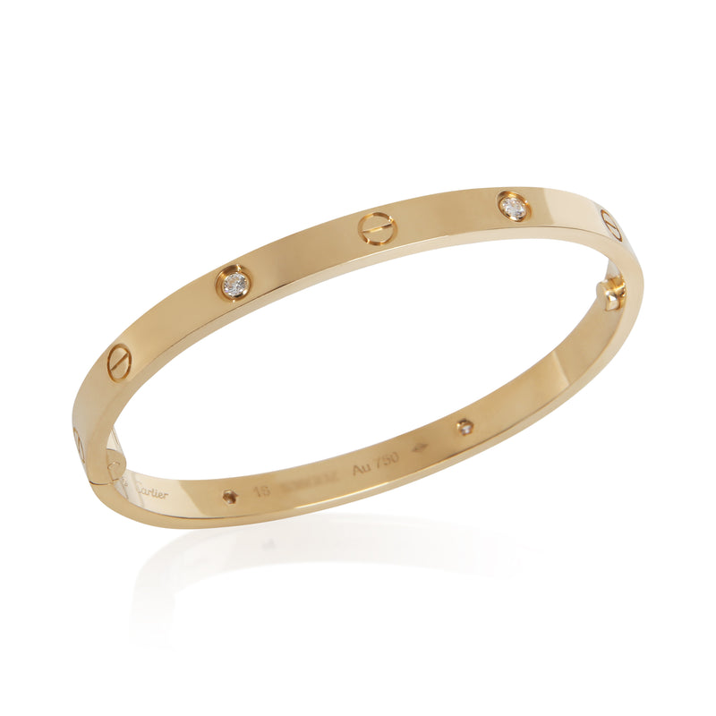 Cartier Yellow Gold Diamond Medium Model Love Bracelet 18k