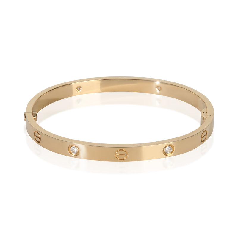 Cartier Yellow Gold Diamond Medium Model Love Bracelet 18k