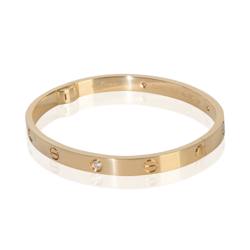 Cartier Yellow Gold Diamond Medium Model Love Bracelet 18k