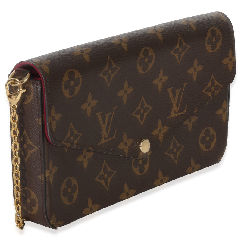 Louis Vuitton Fuchsia Monogram Canvas Felicie Pochette Brown Handbag