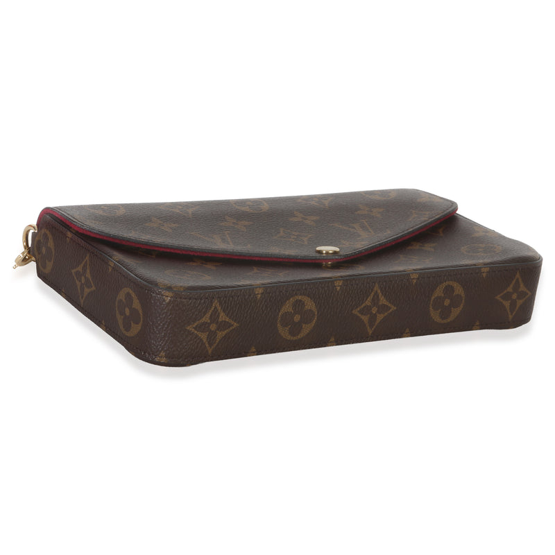 Louis Vuitton Fuchsia Monogram Canvas Felicie Pochette Brown Handbag