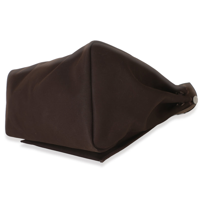 Hermès Chocolat Toile Officier Vache Hunter Herbag Zip Cabine Bag Phw Brown Canvas Handbag
