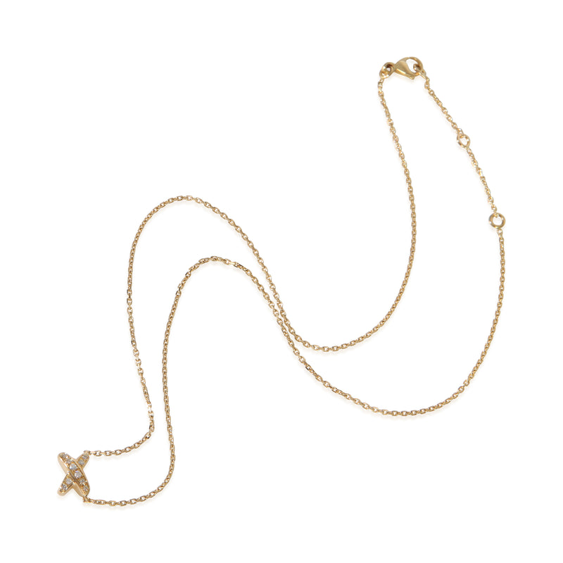 Chaumet Yellow Gold Diamond Small Model Jeux De Liens Pendant 18k
