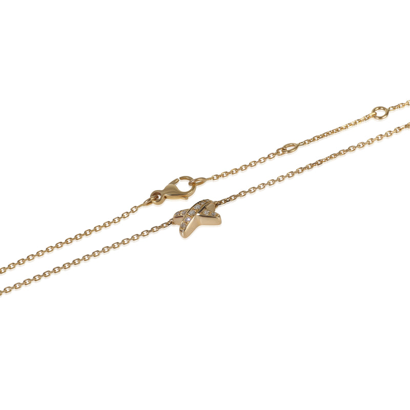 Chaumet Yellow Gold Diamond Small Model Jeux De Liens Pendant 18k