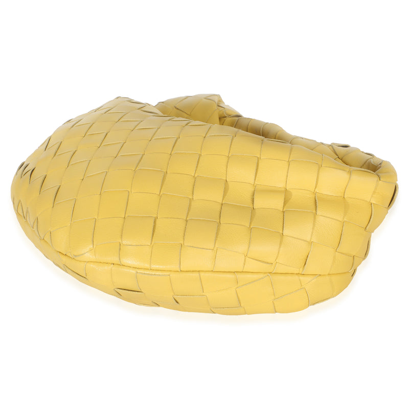 Bottega Veneta Yellow Nappa Intrecciato Mini Jodie Leather Handbag