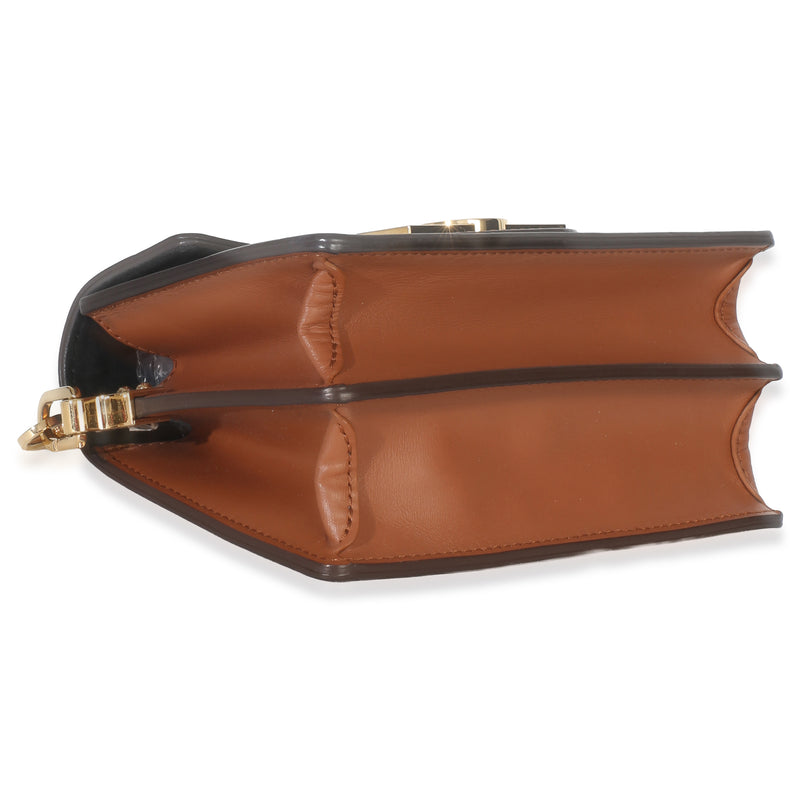 Louis Vuitton Reverse Monogram Canvas Mini Dauphine Black; Brown Coated Handbag