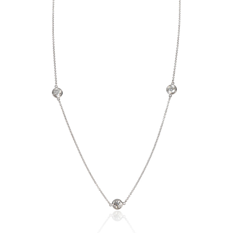 Tiffany & Co. Platinum Diamond By The Yard Necklace 950