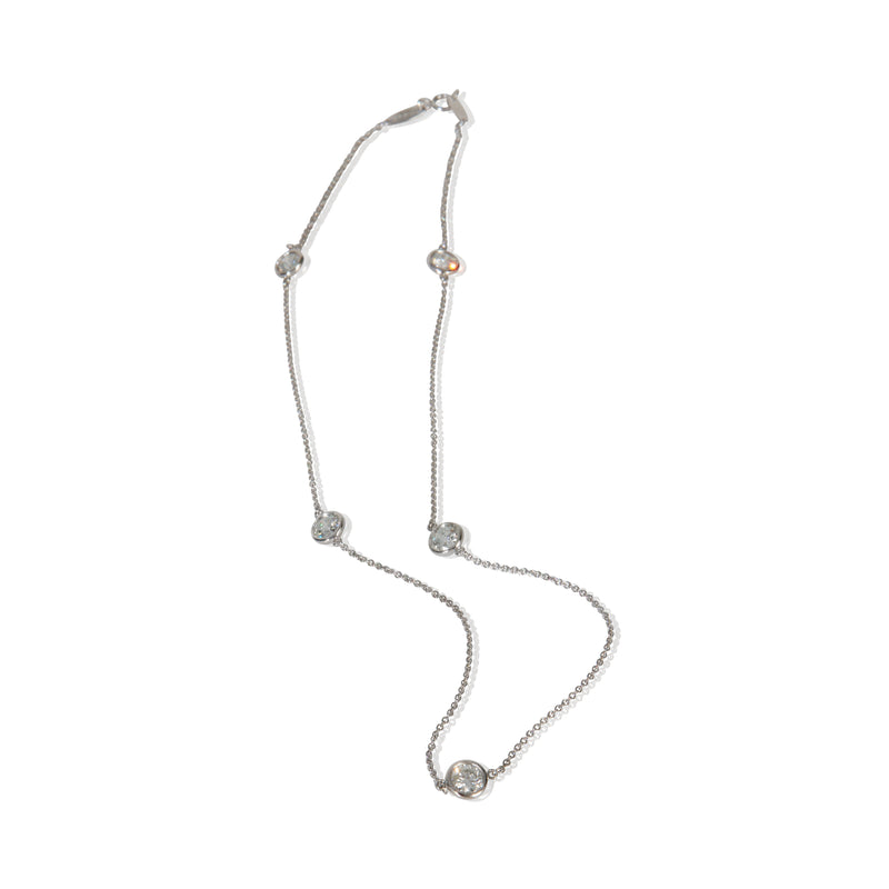 Tiffany & Co. Platinum Diamond By The Yard Necklace 950