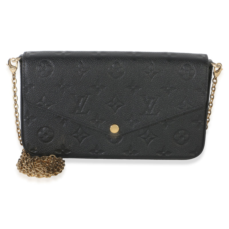 Louis Vuitton Black Monogram Empreinte Felicie Pochette Leather Handbag