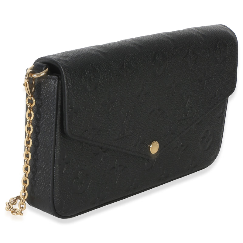 Louis Vuitton Black Monogram Empreinte Felicie Pochette Leather Handbag