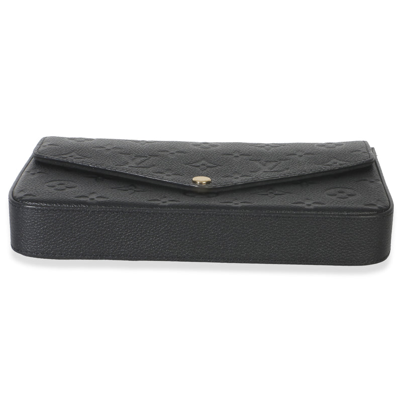 Louis Vuitton Black Monogram Empreinte Felicie Pochette Leather Handbag