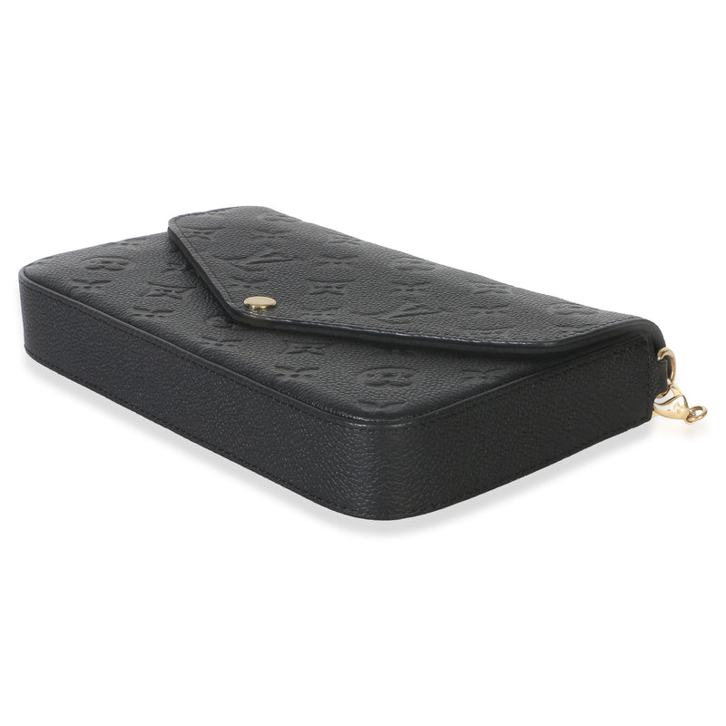 Louis Vuitton Black Monogram Empreinte Felicie Pochette Leather Handbag