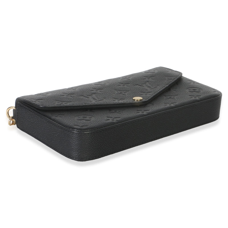 Louis Vuitton Black Monogram Empreinte Felicie Pochette Leather Handbag