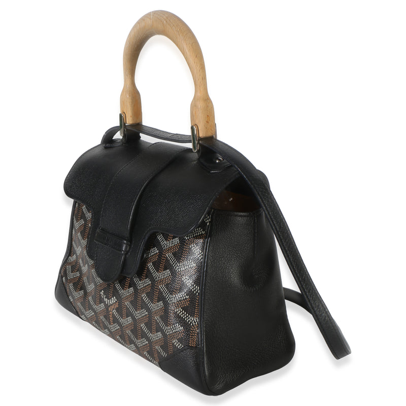 Goyard Black Goyardine Canvas Saigon Souple Mini Handbag