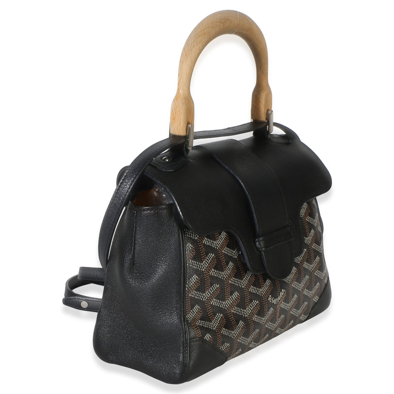 Goyard Black Goyardine Canvas Saigon Souple Mini Handbag