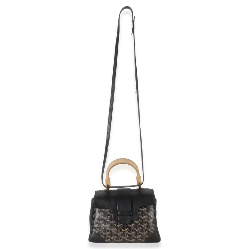 Goyard Black Goyardine Canvas Saigon Souple Mini Handbag