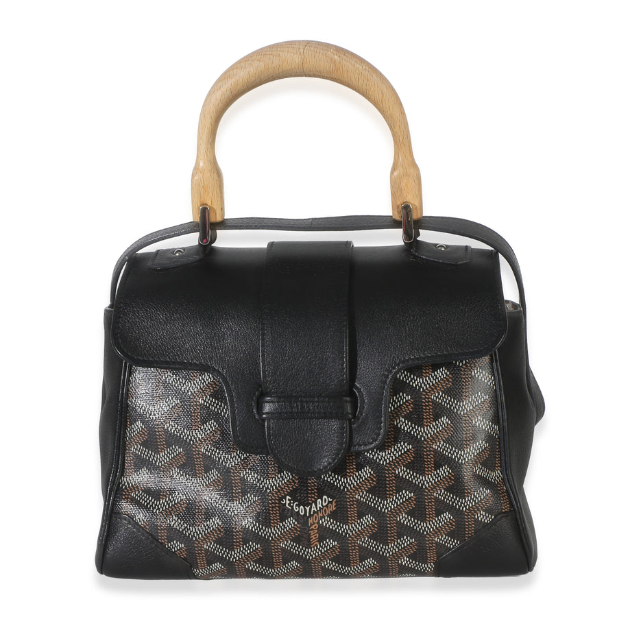 Goyard Black Goyardine Canvas Saigon Souple Mini Handbag