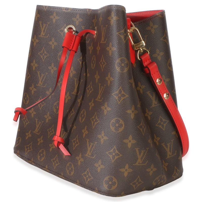 Louis Vuitton Coquelicot Monogram Canvas Neonoe Mm Brown Handbag
