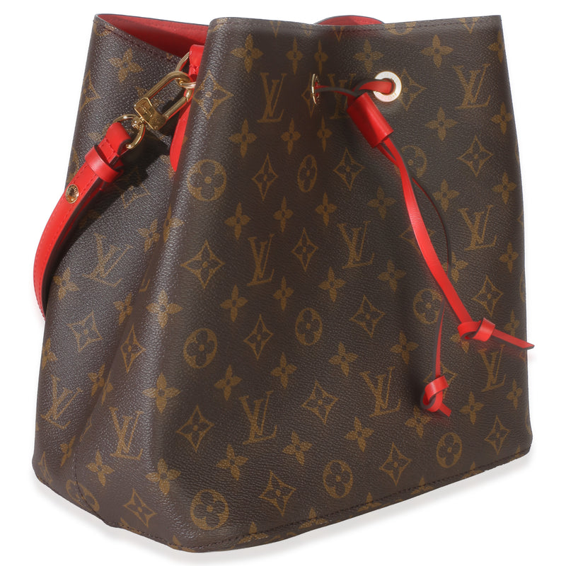 Louis Vuitton Coquelicot Monogram Canvas Neonoe Mm Brown Handbag