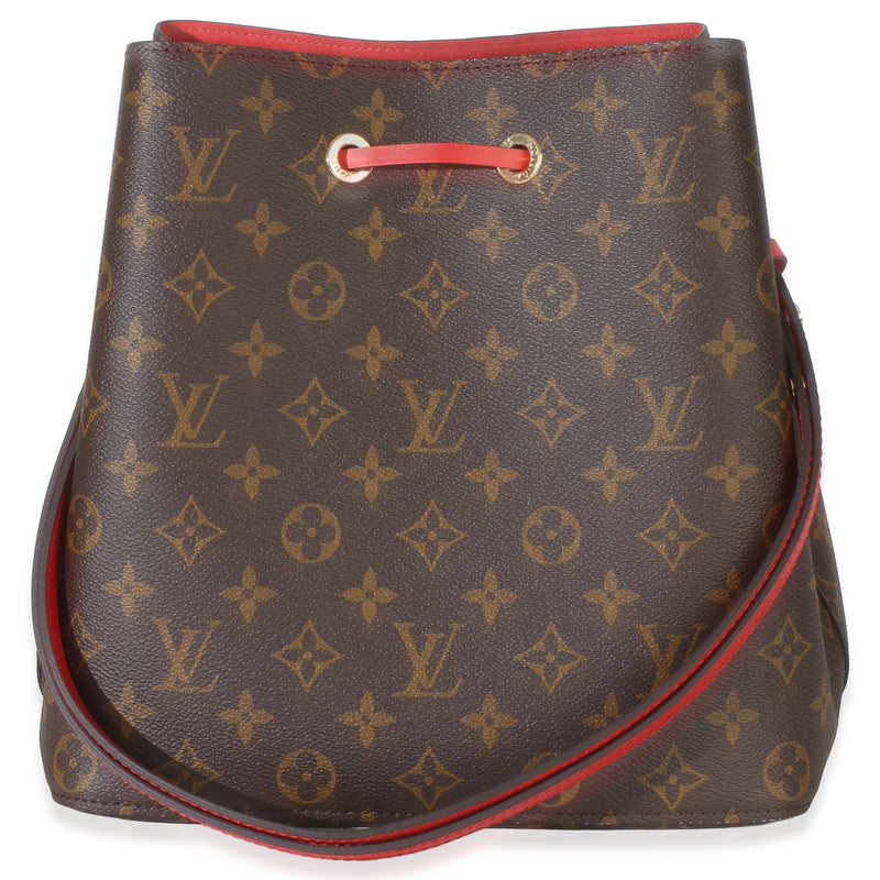 Louis Vuitton Coquelicot Monogram Canvas Neonoe Mm Brown Handbag
