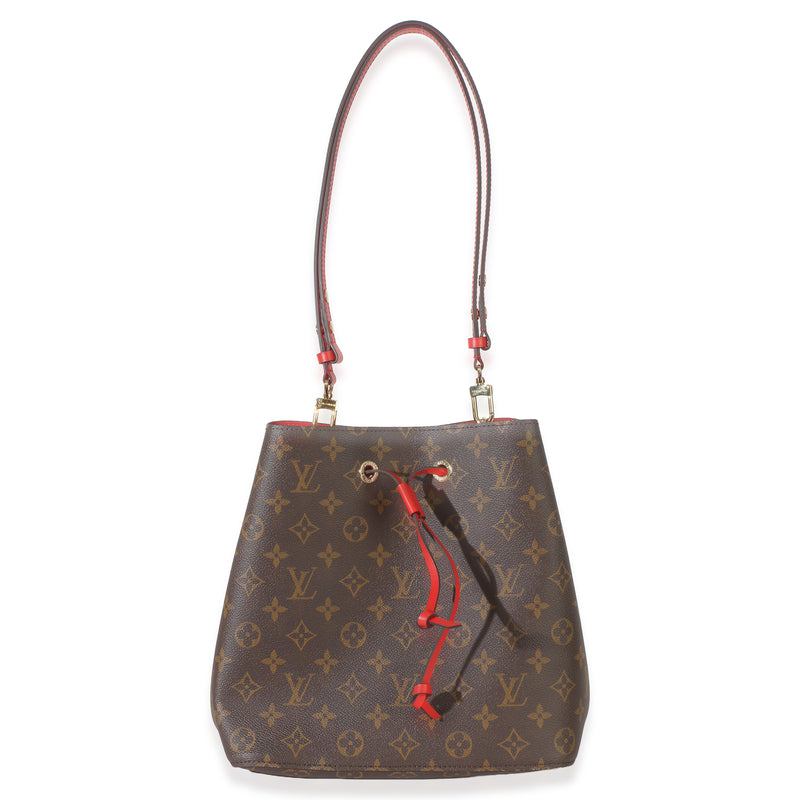 Louis Vuitton Coquelicot Monogram Canvas Neonoe Mm Brown Handbag