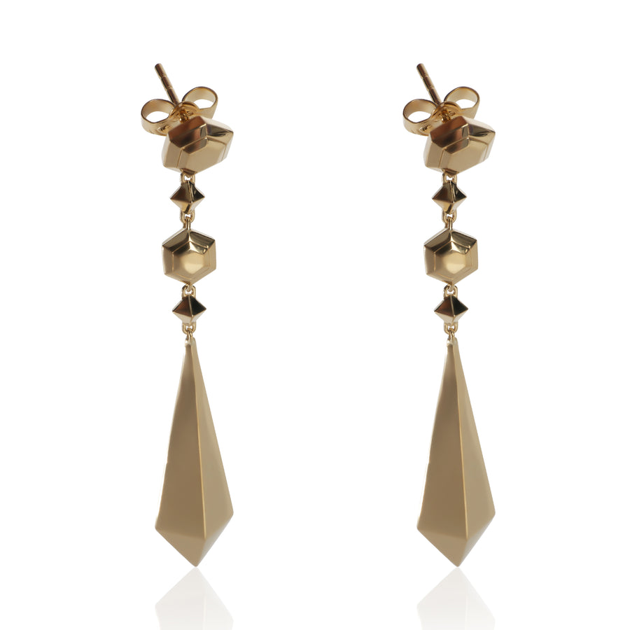 David Yurman Yellow Gold Modern Renaissance Earrings 18k