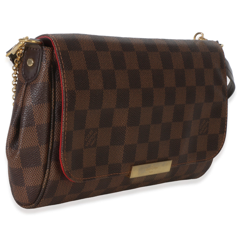 Louis Vuitton Damier Ebene Canvas Favorite Mm Brown Handbag