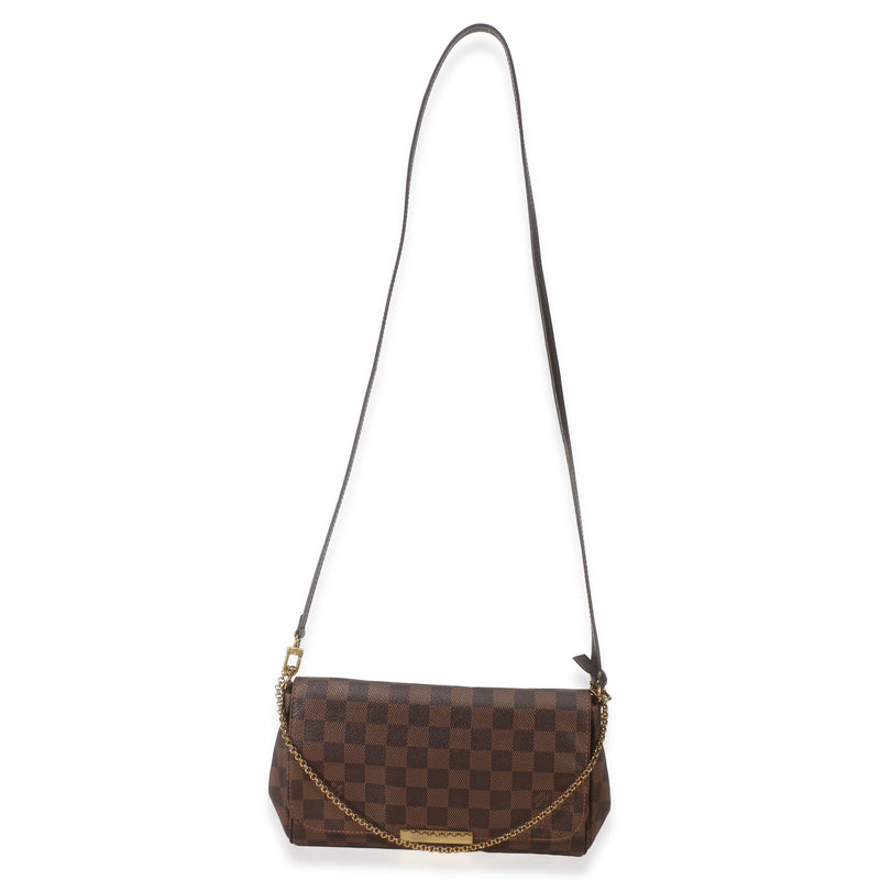 Louis Vuitton Damier Ebene Canvas Favorite Mm Brown Handbag