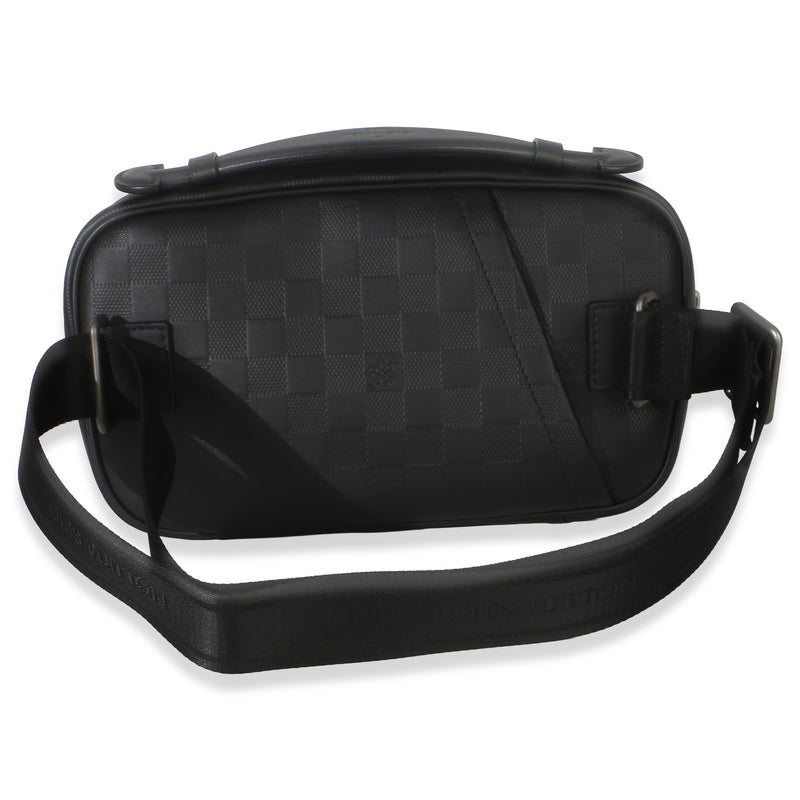 Louis Vuitton Black Damier Infini Ambler Belt Bag Leather Handbag