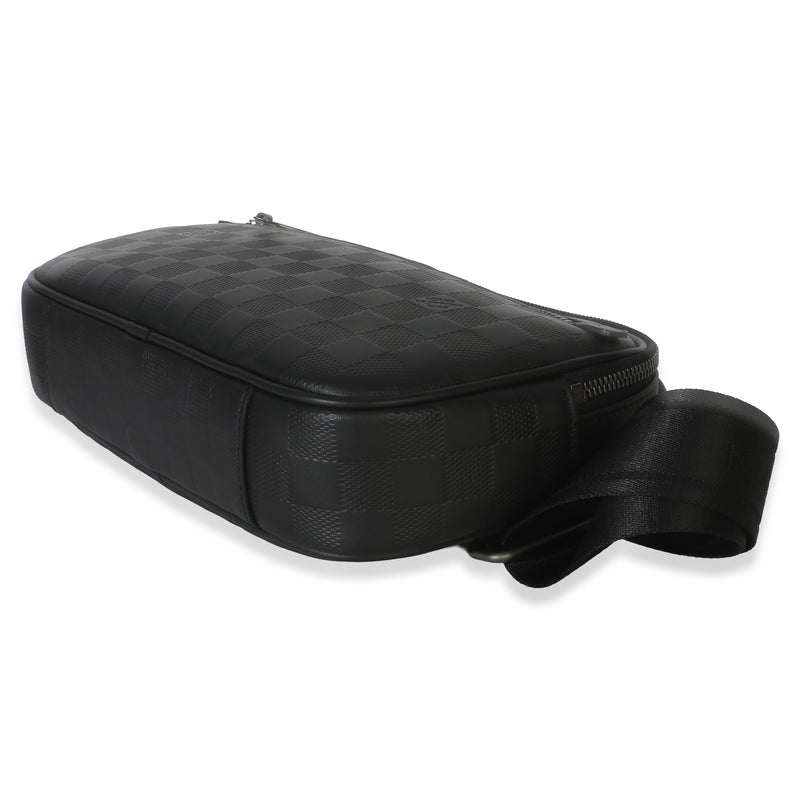 Louis Vuitton Black Damier Infini Ambler Belt Bag Leather Handbag