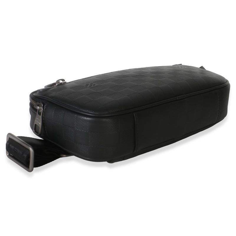 Louis Vuitton Black Damier Infini Ambler Belt Bag Leather Handbag