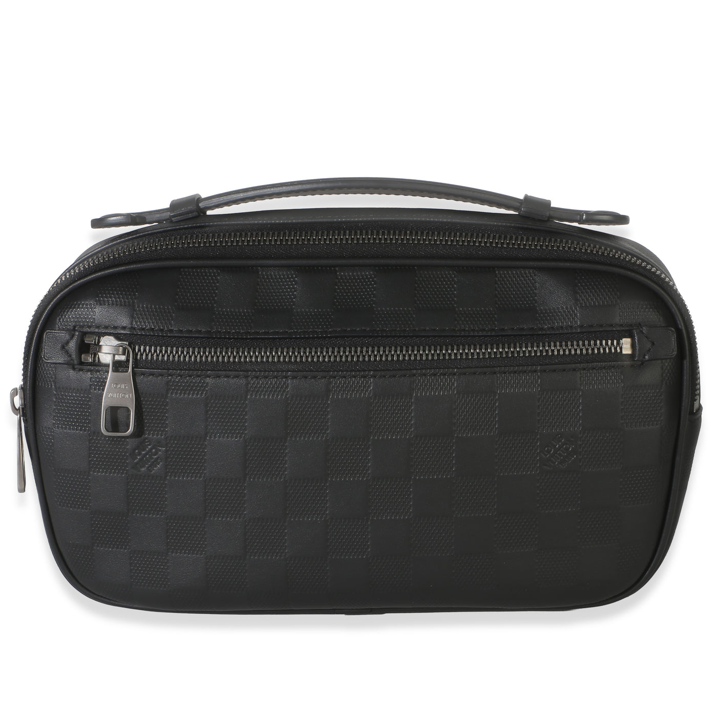 Louis Vuitton Black Damier Infini Ambler Belt Bag Leather Handbag