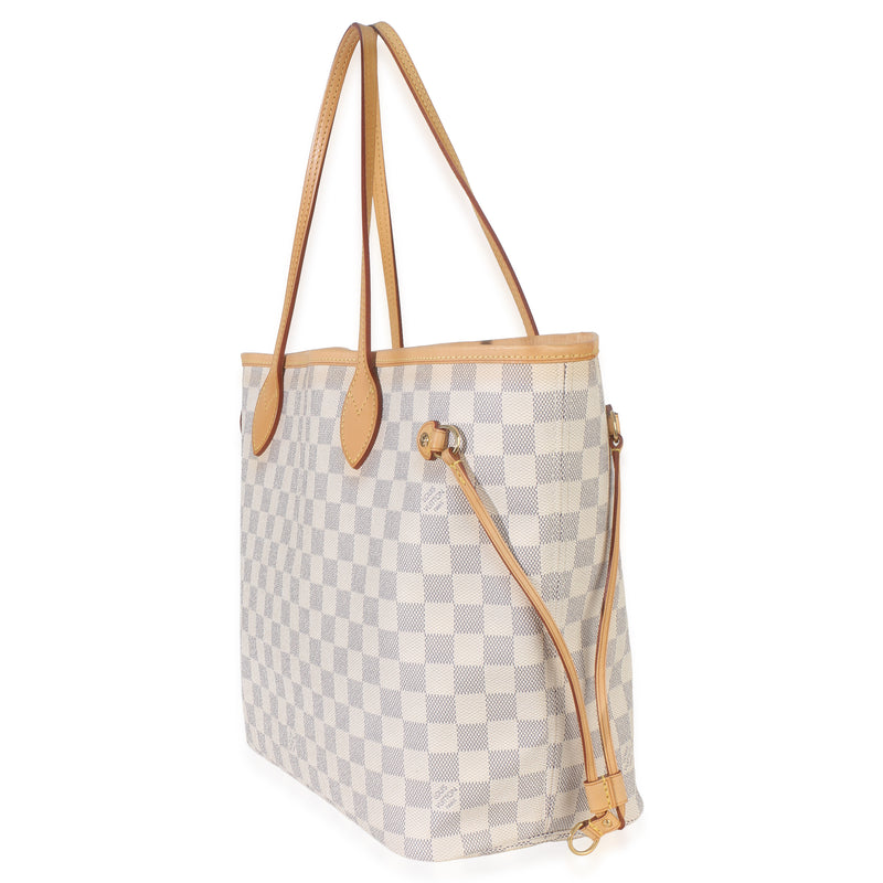 Louis Vuitton Damier Azur Canvas Neverfull Mm Beige Handbag