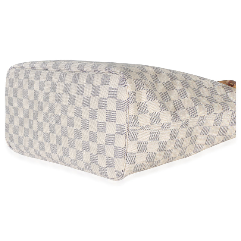 Louis Vuitton Damier Azur Canvas Neverfull Mm Beige Handbag