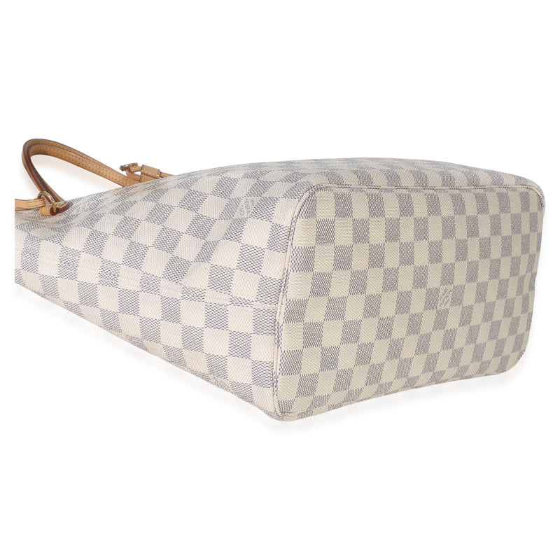Louis Vuitton Damier Azur Canvas Neverfull Mm Beige Handbag