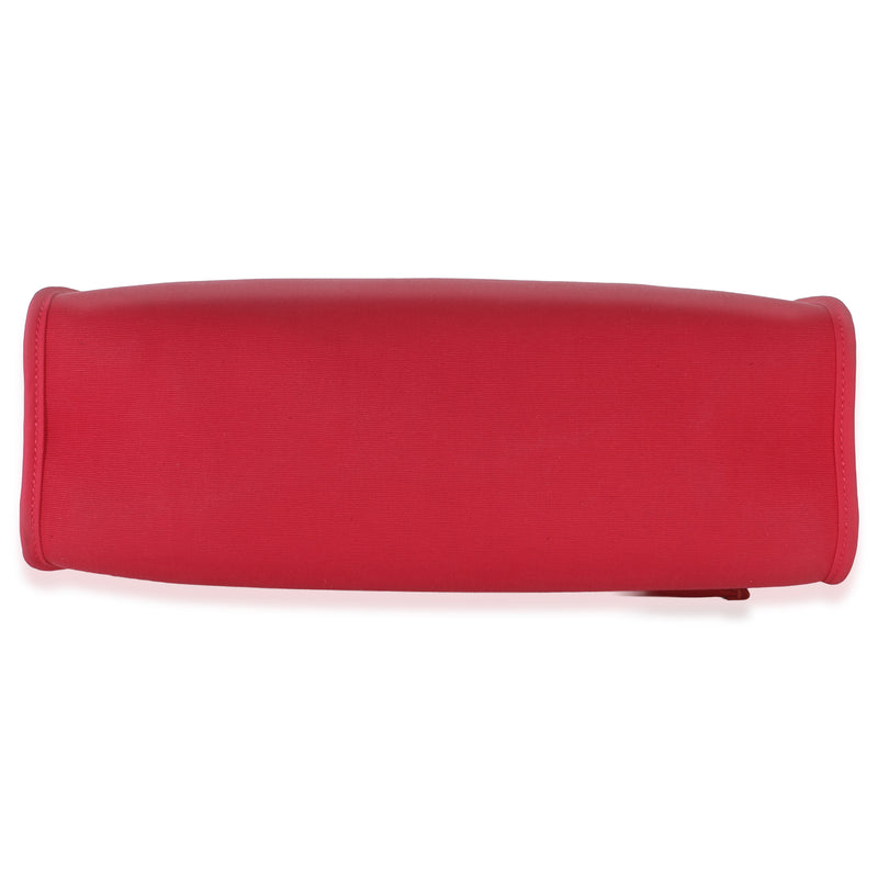 Hermès Rose Mexico Rouge Piment Toile Militaire Hunter Herbag Zip 31 Phw Pink; Red Canvas; Leather Handbag
