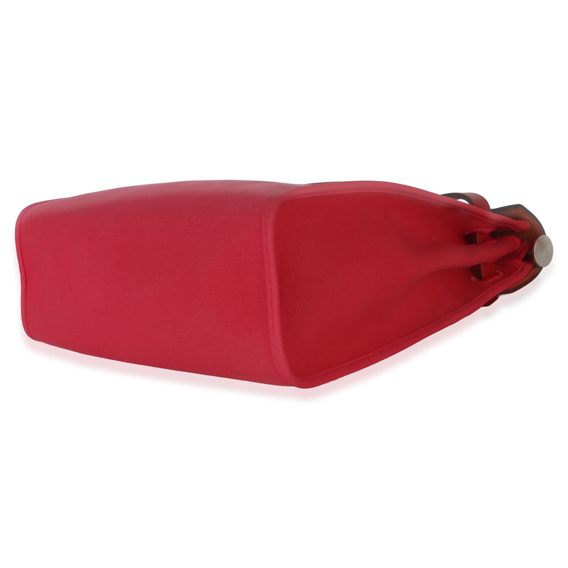 Hermès Rose Mexico Rouge Piment Toile Militaire Hunter Herbag Zip 31 Phw Pink; Red Canvas; Leather Handbag