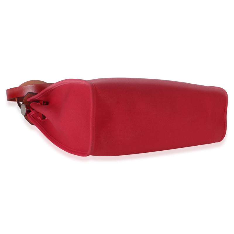 Hermès Rose Mexico Rouge Piment Toile Militaire Hunter Herbag Zip 31 Phw Pink; Red Canvas; Leather Handbag