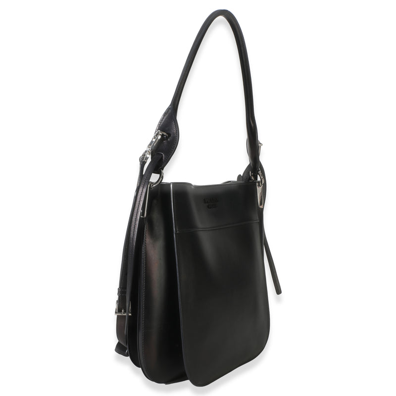 Prada Black Calfskin City Small Margit Bag Leather Handbag