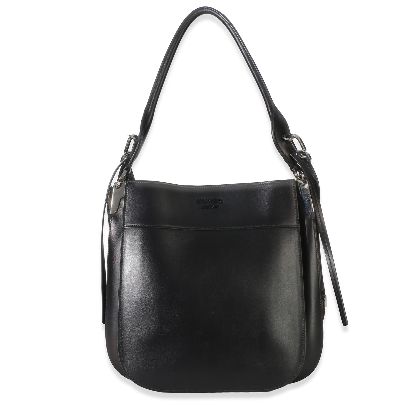 Prada Black Calfskin City Small Margit Bag Leather Handbag