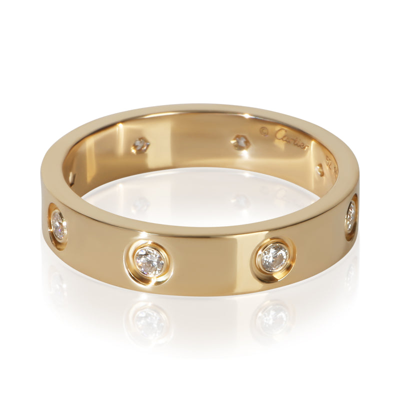 Cartier Yellow Gold Diamond Small Model Love Ring 18k