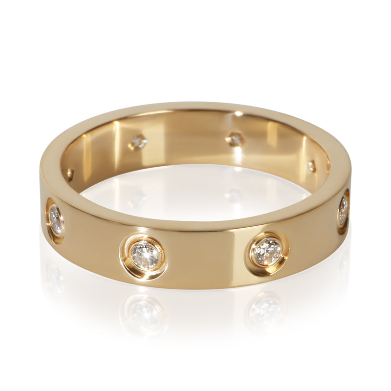 Cartier Yellow Gold Diamond Small Model Love Ring 18k