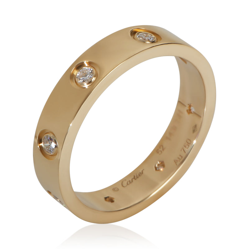 Cartier Yellow Gold Diamond Small Model Love Ring 18k
